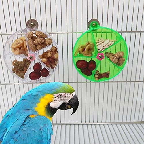 Tzou Bird Устройство, Parrot Устройство, Acrylic Foraging Wheel Пет Parrot Rotatable Bite Resistant Puzzle Toy