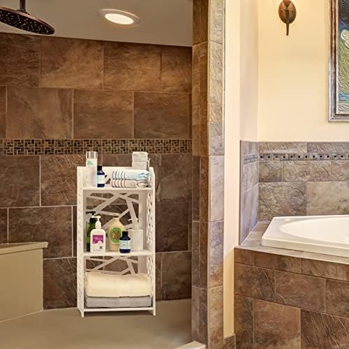 ALIMORDEN 3 Tier Bathroom Small Standing Storage Case, Домакински Дисплей Странични Рафтове За Съхранение на Гардероб