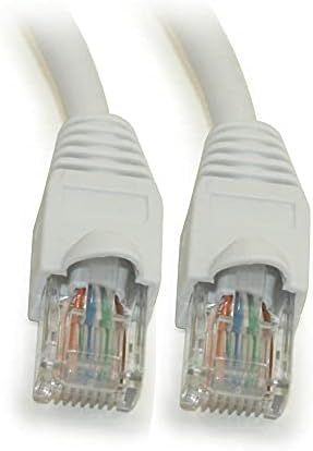 Пач-кабел MyCableMart 3 фут Cat5E Ethernet RJ-45, Блокирани, Без зацепок, Бял