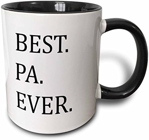 3dRose Best Pa Някога-Gifts for dads nickes-Good for Бащи ден-black text Mug, 1 Count (Pack of 1)