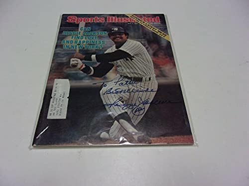 Реджи Джаксън Ню Йорк Янкис,hof W/coa Signed Sports Illustrated - Списания MLB с автограф