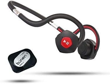 Bonein Hearing Wireless TV Headphones слушалки за слушане на eldeyly за гледане на телевизия или комуникация, с усилване на звука на предавателя 2.4 G (черен)