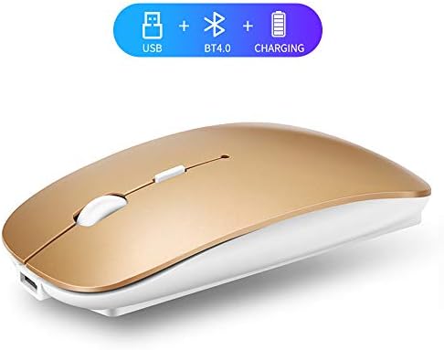 Акумулаторна Bluetooth-Мишка, Двухрежимная Bluetooth и безжична Мишка 2.4ghz, Съвместима за MacBook, лаптоп, Windows,