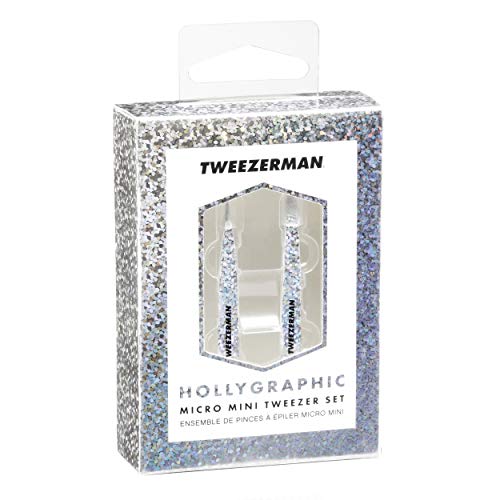 Набор от Пинцетов Tweezerman Hollygraphic Micro Mini, Комплект от 2 Теми