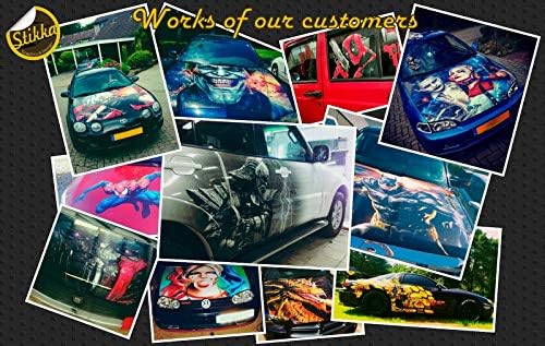 Stikka Винил предния Капак на автомобила Амбалажна хартия Цветни Графики Стикер Venom Стикер 59x69 (150 cm x 175 cm)