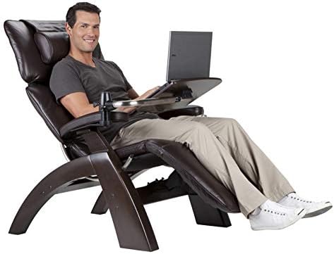 Perfect Chair Human Touch PC-610 Omni-Motion Power Dark Walnut Zero-Gravity Recliner + Лаптоп Персонален Компютър Маса