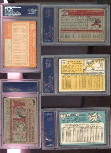 1963 Topps 390 Ханк Аарон Milwaukee Braves MLB PSA 4 Степен и бейзболни карти MLB - Slabbed Бейзболни карти