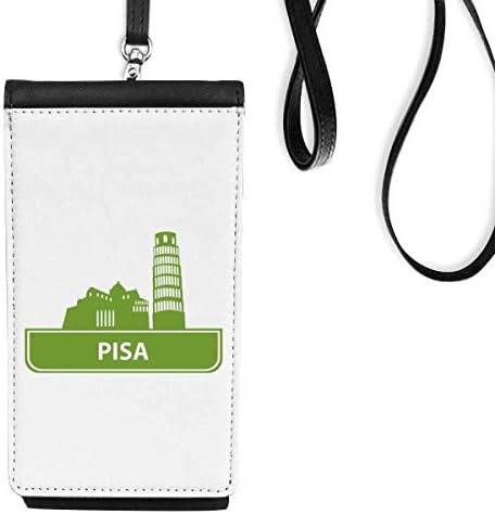 Пиза Италия Зелен Ориентир Модел Телефон В Чантата Си Чантата Виси Мобилен Чанта Черен Джоба
