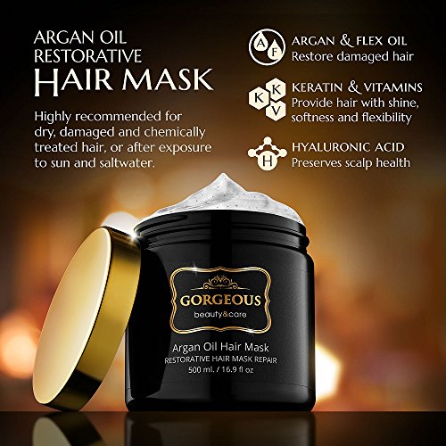 Арганово Oil Hair Mask Conditioner 16.9 oz Ремонт на повредена и Суха Коса