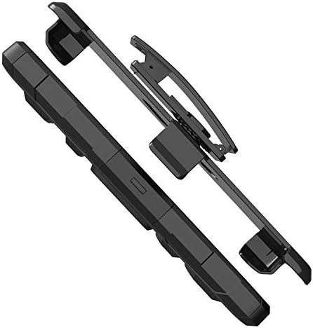 Съвместимост с Nokia 3.1 C / Nokia 3.1 A | Holster Belt Clip Swivel Rugged Hybrid Dual Layer Kickstand Case by Untouchble - Blue Carbon Fiber