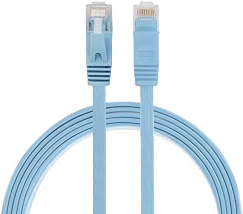 LUOKANGFAN LLKKFF Компютърни мрежови Продукти 1m CAT6 Ултра-Плосък кабелна Мрежа Ethernet LAN, Кръпка-тел RJ-45 (черен) Мрежова аксесоар (цвят : синьо)