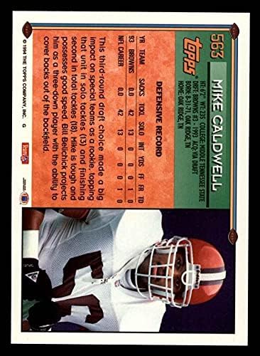 1994 Topps # 563 Майк Caldwell Cleveland Browns-FB (Футболна карта) NM/MT Browns-FB Midd Tenn St