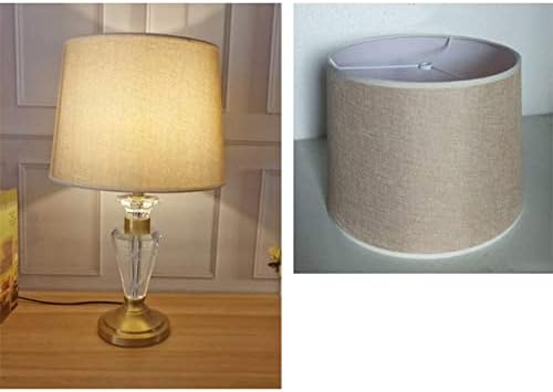 Традиционен дизайн абажура от ленена тъкан, може да се използва за абажура, настолна лампа, Предмети от бита,С,40 СМ