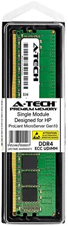 A-Tech 16GB Модул за HP ProLiant MicroServer Gen10 G10 - DDR4 PC4-21300 2666MHz ECC Unbuffered UDIMM 2Rx8 - Server Specific