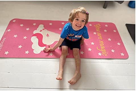 Еко-килимче за йога с единорогом за деца, нескользящий, постелката за йога за деца на възраст от 1 до 12 години, подложка