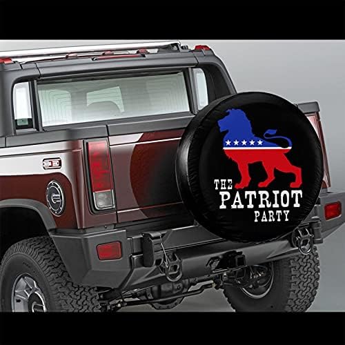 HIFENli The Patriot Party Lion Tire Cover Tire Cover Windproof Подходящ за Автомобил, Камион Suv Кемпера Ремарке Universal