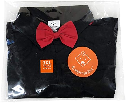 RomperinBox За Малки Момчета Обличам Риза Боди Официално Къс Гащеризон С Дълъг Ръкав за Сватба Парти