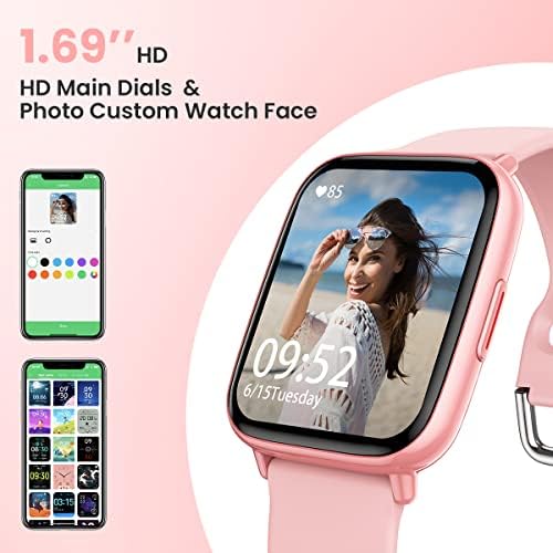 TAOPON Смарт Часовници за Android и iOS 1,69 Сензорен Екран, Цифров Часовник за Мъже на Жени спортен Часовник с GPS Сън Монитор на Сърдечната Честота Крачкомер IP68 Водоустойчив