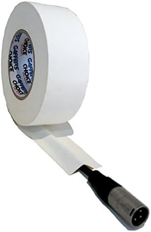 Gaffers Лента 2 inch x 60 Yard White by GAFFER'S CHOICE - Лепило е по-безопасно тиксо - Водоустойчива и неотражающая Многофункционална Gaffer Лента - Идеална за временна лента