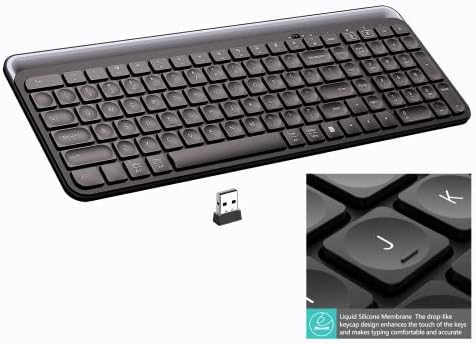 Безжична Bluetooth Клавиатура,Bluetooth Клавиатура за Ipad Безжична Клавиатура с Притежателя на Телефона и Подложка за