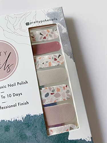 PRETTY МУШКАМ NAILS Nail Wraps Real Polish Sticker Етикети Ленти за Нокти и Нокти DIY Маникюр | Цветна, Златна и Сребърна