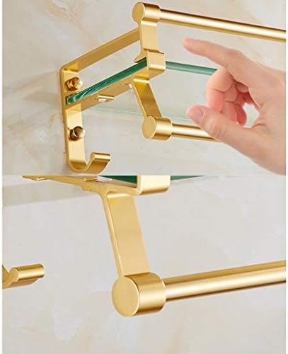 Zwj Command Срок Strip Срок Rectangle Shower Caddy Organizer Gold Aluminum Wall Mount Screw Fixing Accessories xindekaishiTC815 (размер : 60 см)