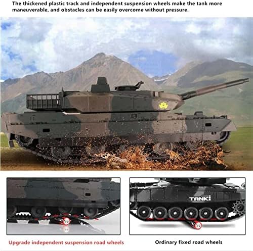 NZYMD RC Танк, Мащаб 1/24 Боен Танк Модел за Деца, Възрастни, 2.4 Ghz Дистанционно Управление на Армейски Танк Военни