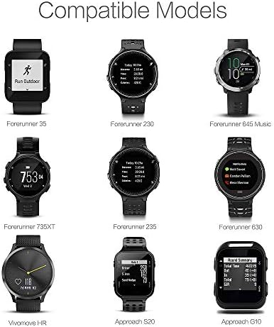 AWINNER Зарядно устройство Кабел е Съвместим с Garmin Forerunner 35 35J 230 235 630 на 645 Музика 735XT, Подход G10 S20, Vivomove HR, ForeAthlete 35J - USB 100 см Кабел за зареждане - GPS Smartwatch Аксесоари