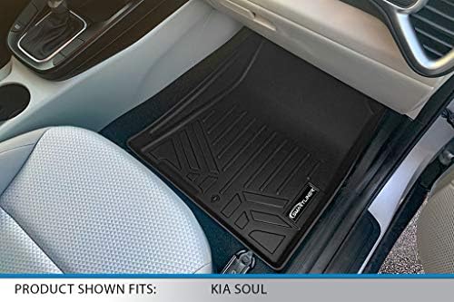 SMARTLINER Custom Fit Floor Mats 1st Row liner четки Set Black за 2020-2022 Kia Soul