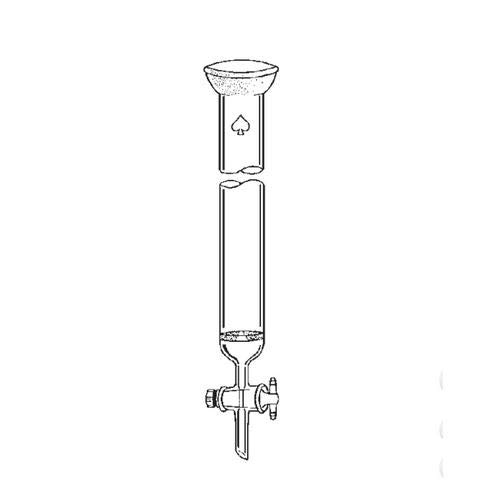 ACE GLASS 5872-62 Series 35/20 Epoxy Coated Flash Chromatography Column with Porosity B Filter Disc, 19 mm ID, 10 Length