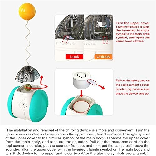Котка Toys - Интерактивни играчки от Котешки Пера Котка Топка Toys for Indoor Cat Toys Tumbler Design with Bird Calls,