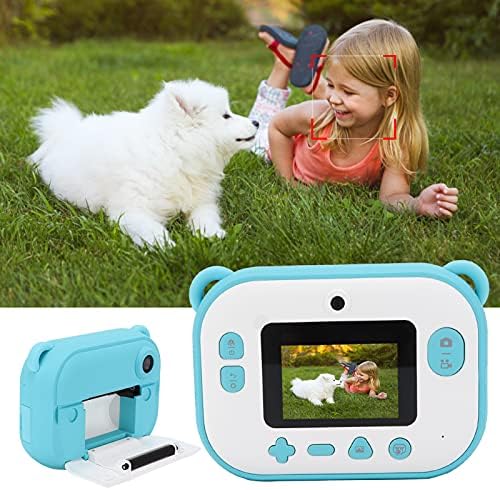 LSAR Instant Print Camera, One‑Click Printing Selfie Video Digital Camera with 2.4 Inch Screen, Portable Mini Children