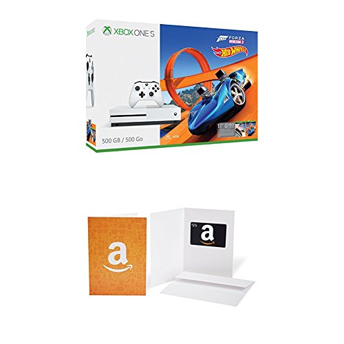 Конзола Xbox One S 500GB - Forza Horizon 3 Hot Wheels Пакет + $25 Подарък карта