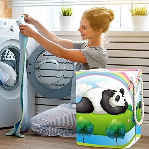 Unicey Sleeping Panda Large Sized Laundry Възпрепятстват Сгъваема Кошница За Съхранение Спални Baby Nursery