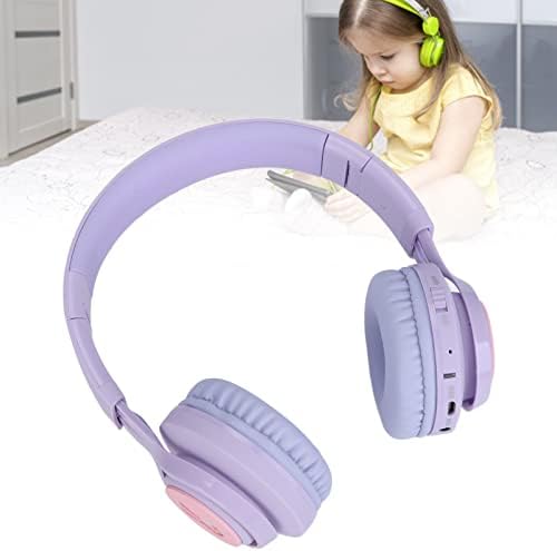 RUIRUIY БТ Безжични Детски Слушалки,Цветни Led Светлини Детски Слушалки с 85/103dB Обемът е Ограничен Над ухото,2H Дора,Bluetooth 5.0, за училище/Таблет/PC/Самолет