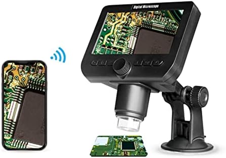 YEZIY Изследователски Микроскоп 2MP 4.3 инча 1000X WiFi Дигитален Микроскоп Мобилен телефон с Екран с Микроскоп Ултра-Прецизно