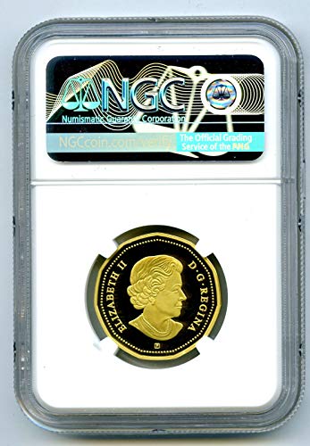2021 Канада Silver Proof Loonie Dollar .9999 Fine Gilt Gold Loon FIRST RELEASES UCAM $1 PF70 NGC