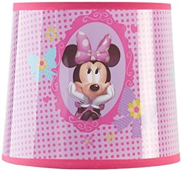 Idea Nuova Disney Minnie Mouse Stick Table Kids Lamp With Pull Chain, Тематични Печатни Декоративна Лампа, Розов
