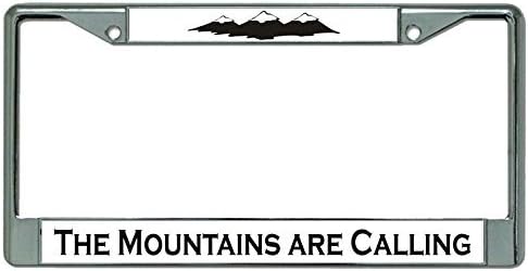 Планината име Хромирана рамка регистрационен номер