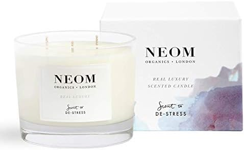NEOM - Тази Луксозна ароматна свещ, 3 Фитиля | Лавандула и розово дърво | Ароматерапевтическая Свещ с Етерично масло |