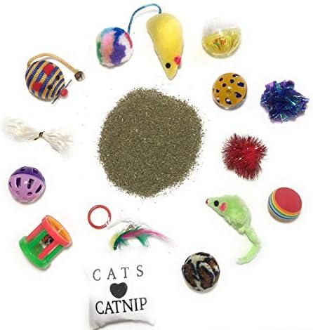 Jamboree Cat Toys Set - Variety Pack and Catnip - Добри играчки за вашите котки, включително прекратяване на топки, мишки, закачка и много други - Чудесни играчки за вашето щастливи котка