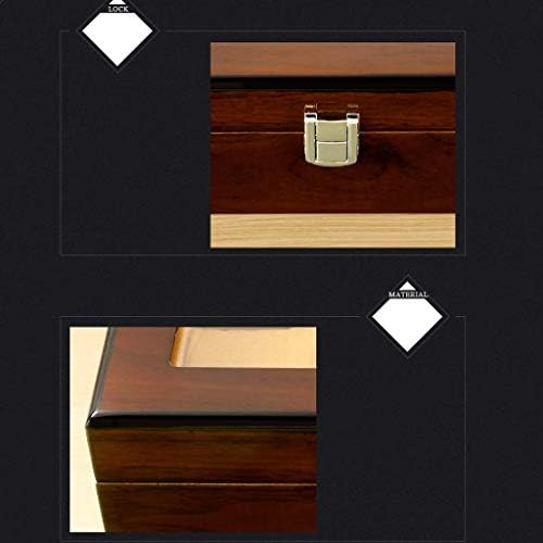 NA Кутия За Съхранение-Дървени и Стъклена Кутия За Часовници, Бижута Кутия За Часовници Кутия За Съхранение на Дисплея