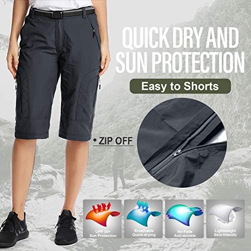 Дамски Туристически Панталони Convertible Quick Dry Lightweight Stretch Zip-Off Outdoor Fishing Travel Safari Pants