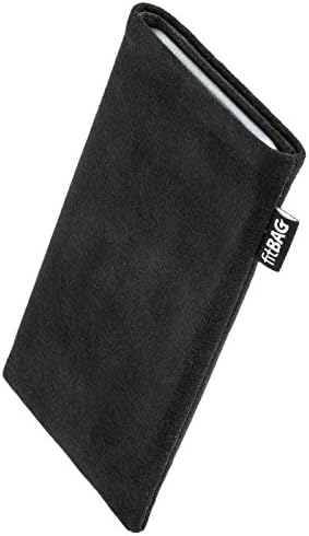 fitBAG Classic Brown Custom Tailored Sleeve for Samsung Galaxy Note10+ / Note 10 Plus | Made in Germany | Калъф от естествена алькантары с Подплата от микрофибър за почистване на дисплея