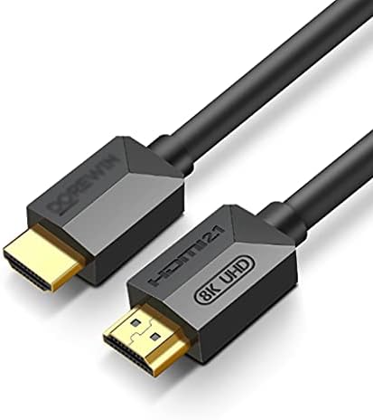 skko Hdmi DisplayPort 8K HDMI 2.1 Кабел Поддържа 3D, 8K/60Hz, 4K/120Hz, ARC, HDR, 48Gbps Съвместим телевизор, Blu-ray,