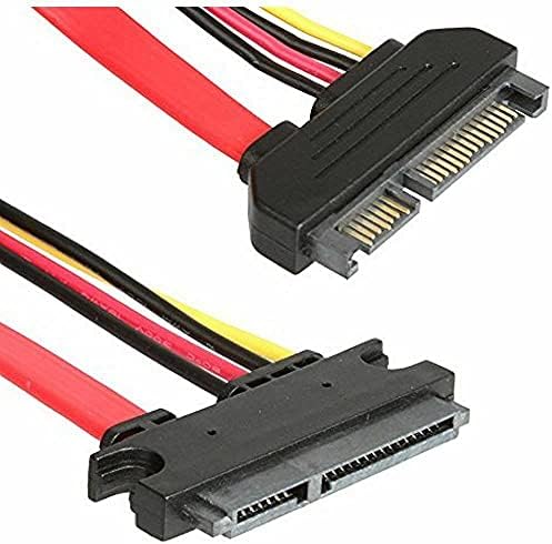 22-пинов (7+15) кабел SATA Мъж към жена Serial ATA, SATA Data Power, Combo Extension Adapter（30см (4бр)