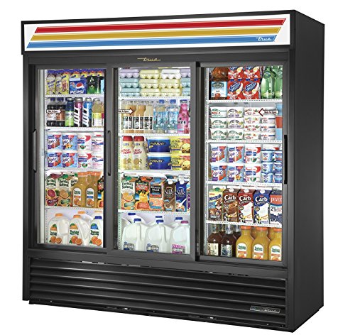 Истински хладилник мерчендайзера на плъзгащи стъклени врати на GDM-69-HC-LD с углеводородным хладилен агент и led осветление, с капацитет от 33 градуса F до 38 градуса F, 78.625