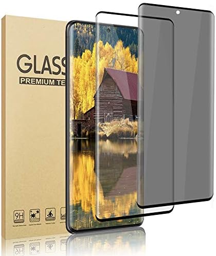 [2 Pack]Galaxy S20 5G Screen Protector, Privacy/HD Clear Tempered Glass, Ултразвукова подкрепа на пръстови отпечатъци,