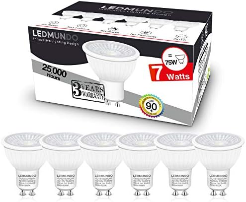 GU10 Led лампа Дневна светлина - 7W - 90+CRI - Dimmable-Трептенето Free - 75W Галогенный еквивалент - 5000K - 600LM -