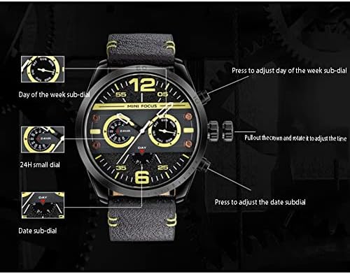 GOUCER Многофункционални механични мода тенденция на Кварцови часовници, Водоустойчиви Мъжки часовници с Bluetooth спортен часовник с Крачкомер (цвят : сив)